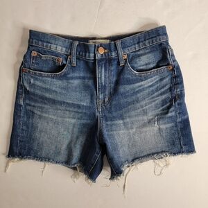 Madewell High Rise Denim Shorts 26 Cut-Off Stretch